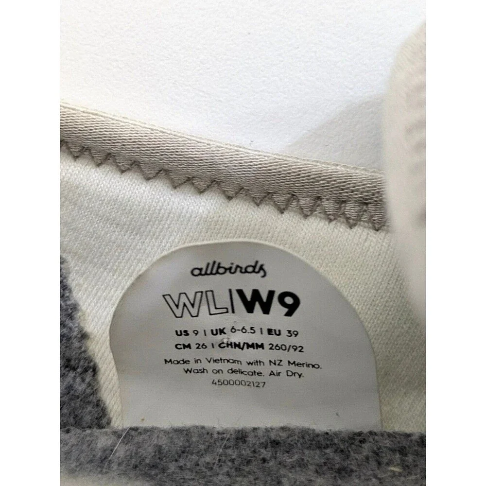 Allbirds Woven Grey Wool Lounger Loafers - Size 9 Womens
